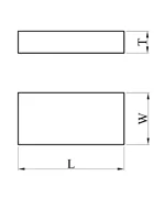 custom neodymium Block Rectangular magnets size diagram