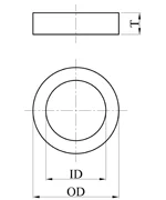 custom neodymium ring magnets size diagram